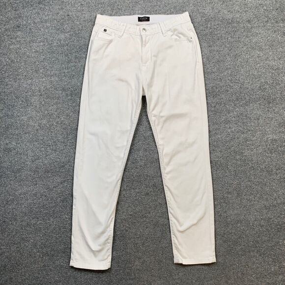 Curve Apparel Jeans Womens 10 White Denim Cotton Blend Stretch Curvy Straight - Picture 2 of 14